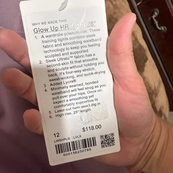 NWT woman’s size 12 Lululemon Lavender Lux purple Glow Up HR tight 28” - Picture 10 of 16